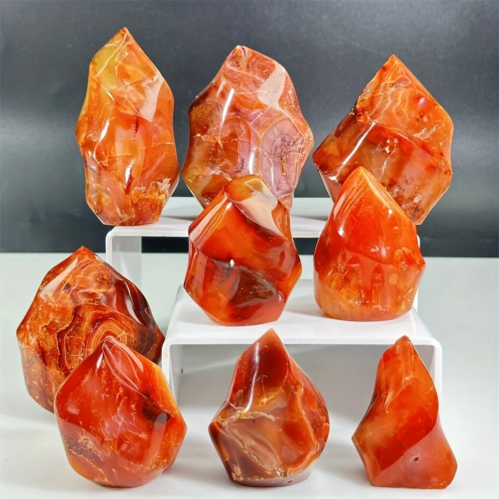 Loverah™ Carnelian Crystal Set (Raw Red Agate Stones)