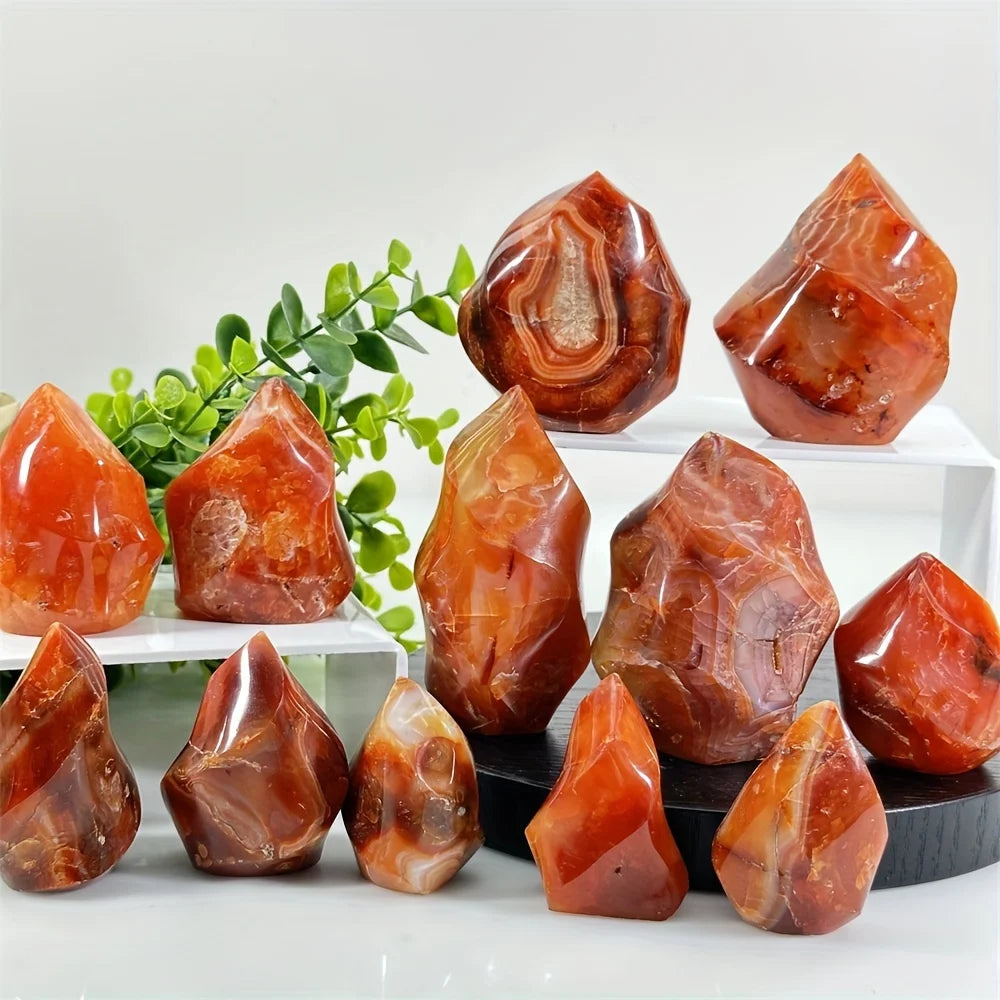 Loverah™ Carnelian Crystal Set (Raw Red Agate Stones)