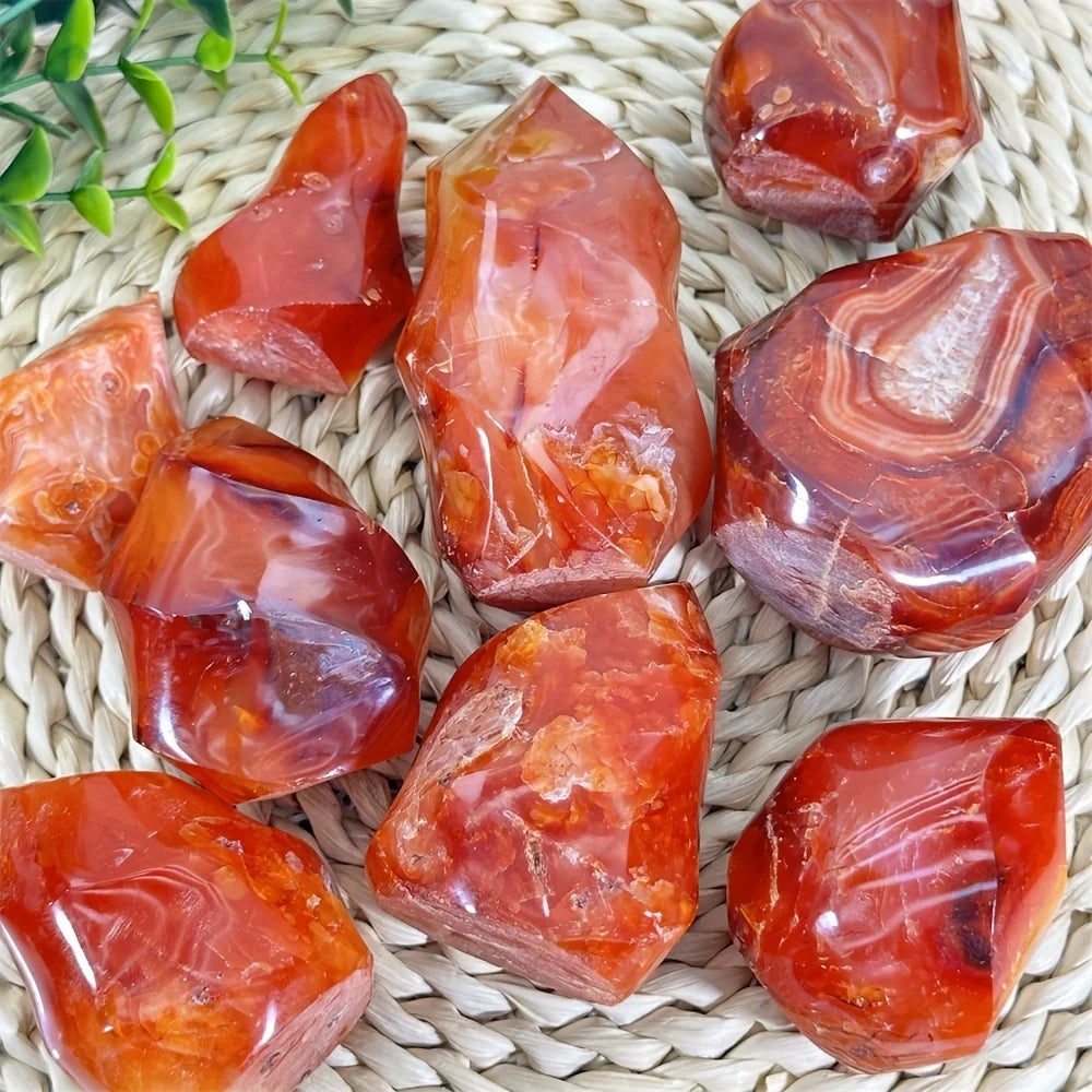 Loverah™ Carnelian Crystal Set (Raw Red Agate Stones)